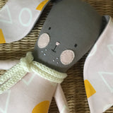 Sale! TillyBob Bunny - Pink Shapes Canvas